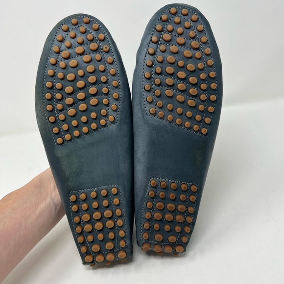 J Jill Blue Leather Driving Loafers Size 7 Slip On Comfort Walking Shoes - Picture 9 of 14